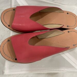 TopShop wide fit pink mule heels 8.5. 3 inch heel